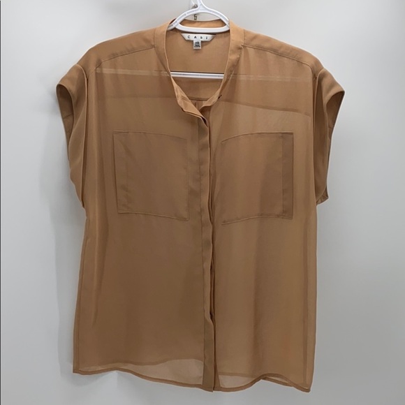 Cabi nude tone blouse sheer - Picture 2 of 4